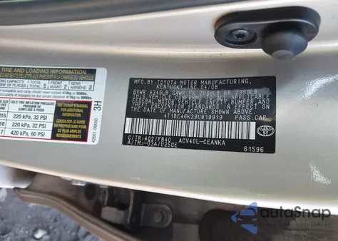 2009 Toyota Camry Le from USA, damaged, VIN 4T1BE46K39U819919